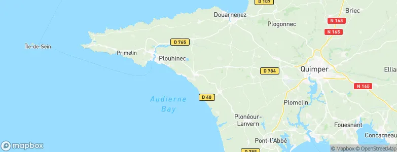 Plozévet, France Map