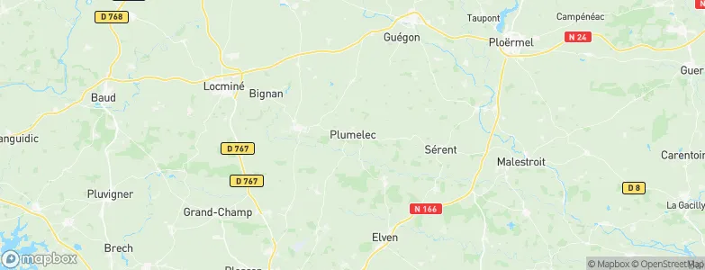 Plumelec, France Map