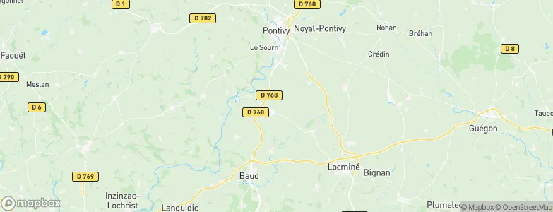 Pluméliau-Bieuzy, France Map