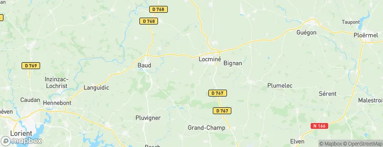 Plumelin, France Map
