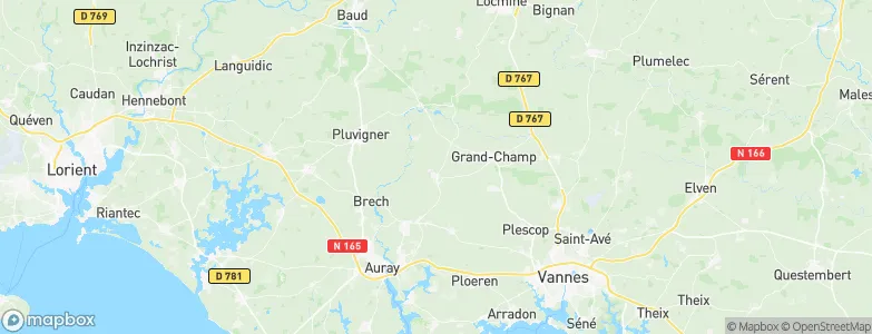 Plumergat, France Map