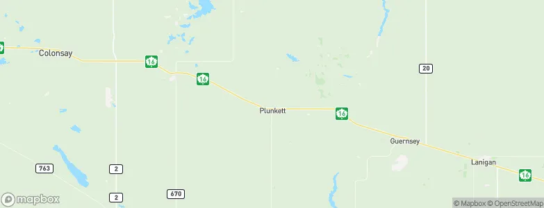 Plunkett, Canada Map