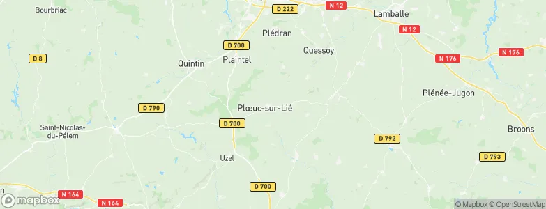 Plœuc-sur-Lié, France Map