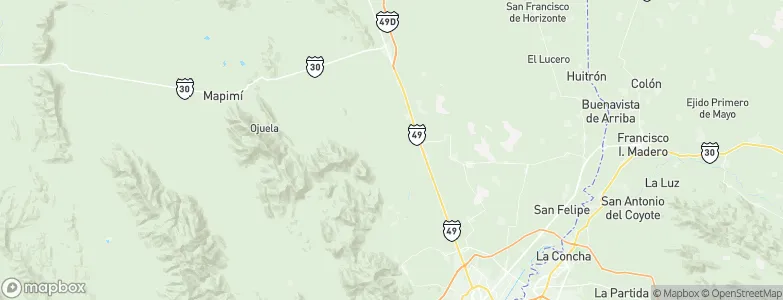 Poanas, Mexico Map