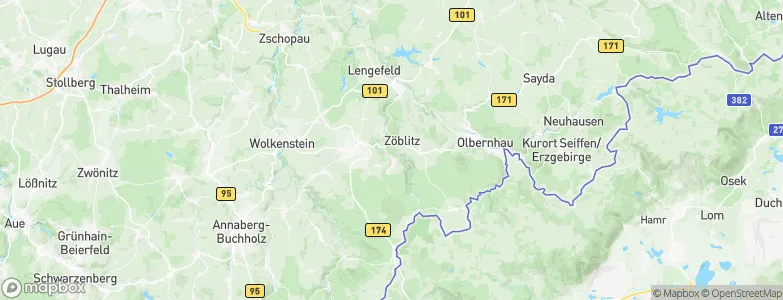 Pobershau, Germany Map