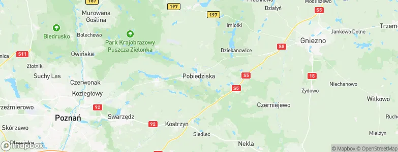 Pobiedziska, Poland Map