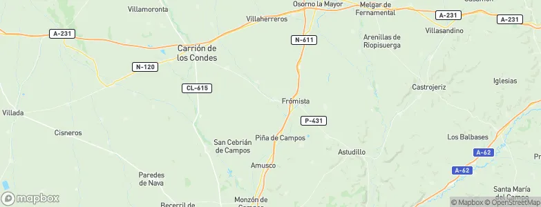 Población de Campos, Spain Map