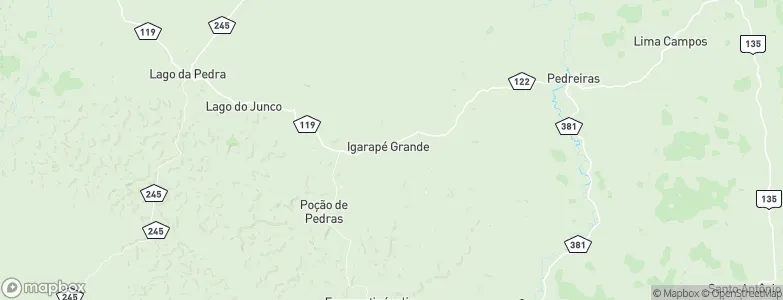 Poção de Pedras, Brazil Map