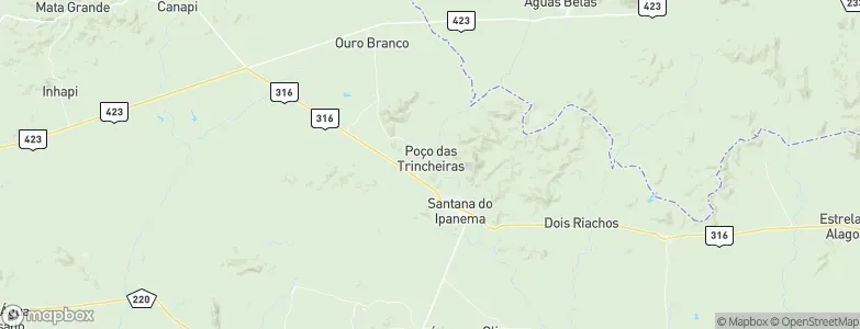 Poço das Trincheiras, Brazil Map