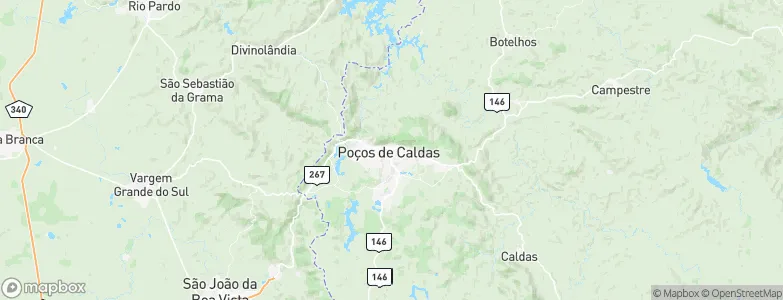 Poços de Caldas, Brazil Map