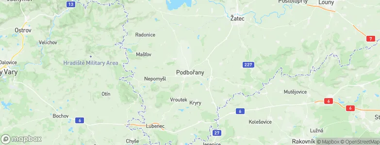 Podbořany, Czechia Map