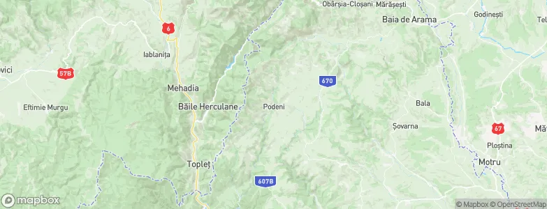Podeni, Romania Map