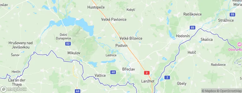 Podivín, Czechia Map