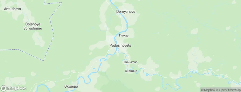 Podosinovets, Russia Map