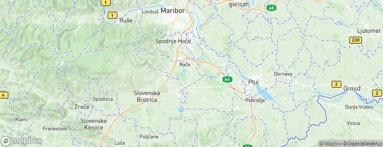 Podova, Slovenia Map