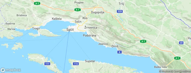 Podstrana, Croatia Map