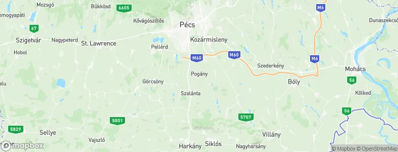 Pogány, Hungary Map