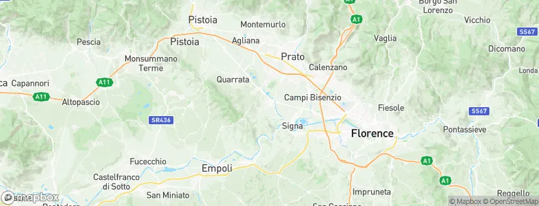 Poggio a Caiano, Italy Map