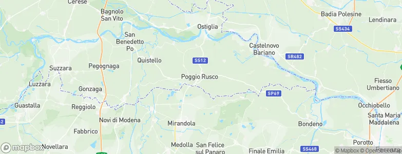 Poggio Rusco, Italy Map