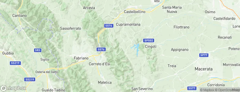 Poggio San Vicino, Italy Map