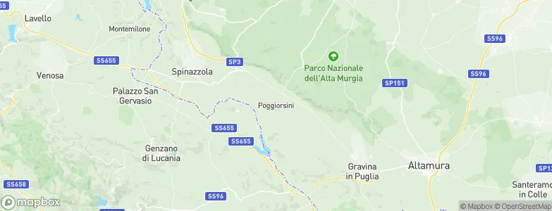 Poggiorsini, Italy Map