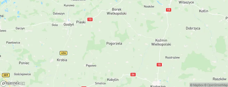 Pogorzela, Poland Map