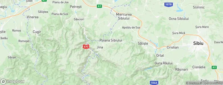 Poiana Sibiului, Romania Map