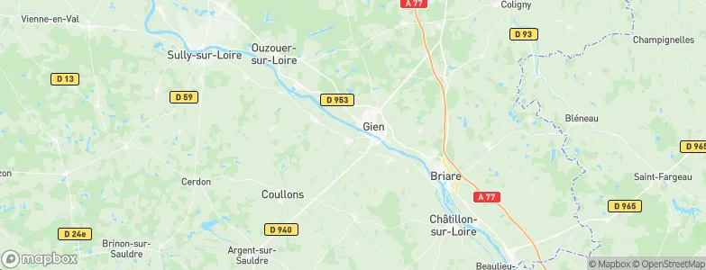 Poilly-lez-Gien, France Map