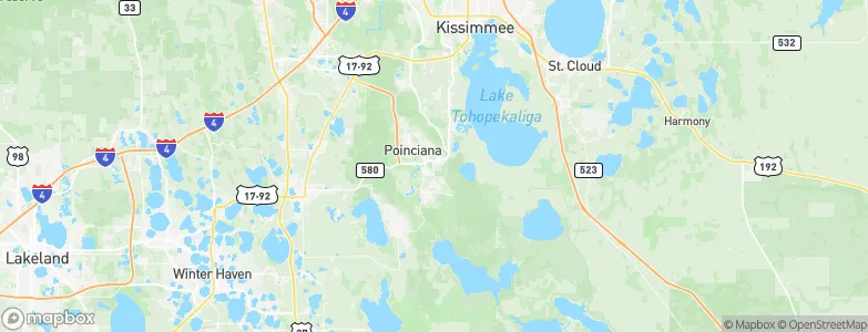 Poinciana, United States Map