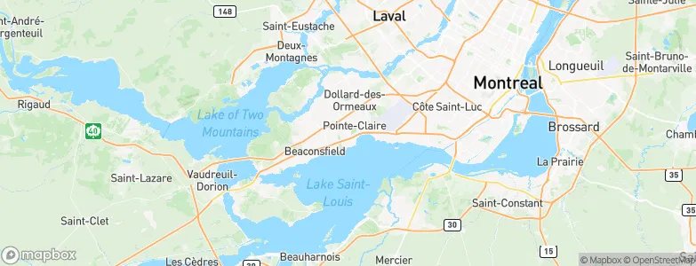 Pointe-Claire, Canada Map