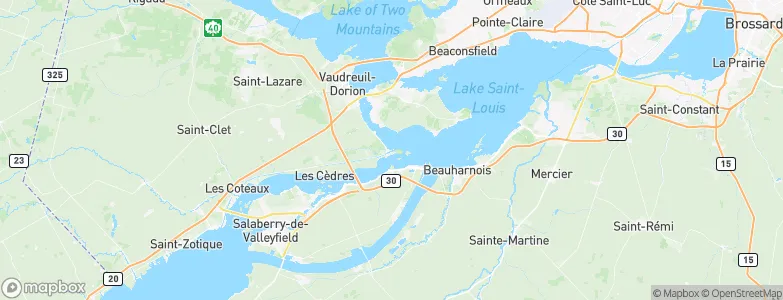 Pointe-des-Cascades, Canada Map