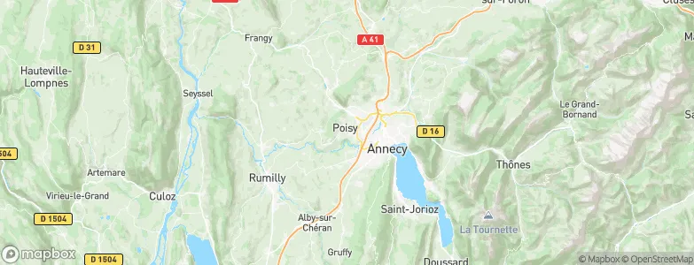 Poisy, France Map