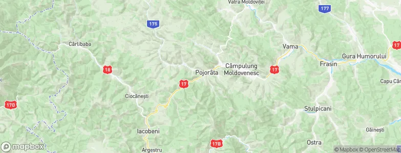 Pojorâta, Romania Map