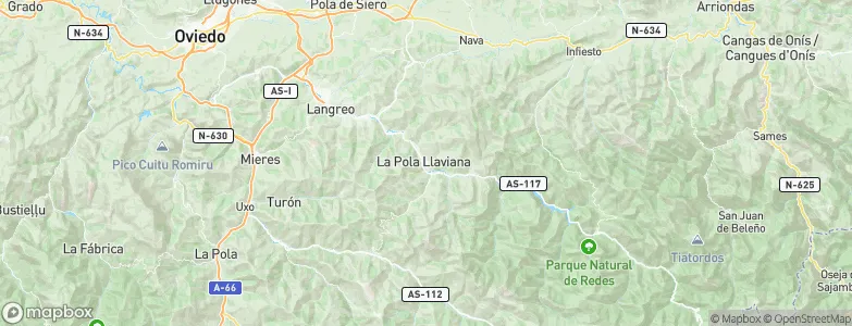 Pola de Laviana, Spain Map