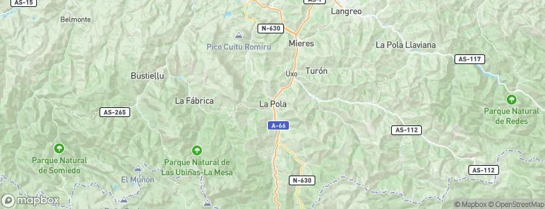 Pola de Lena, Spain Map