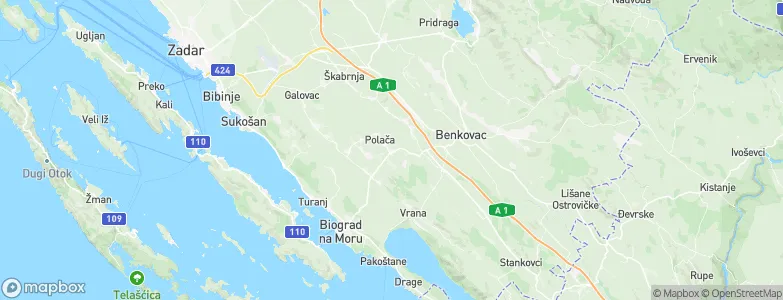 Polača, Croatia Map