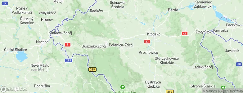 Polanica-Zdrój, Poland Map