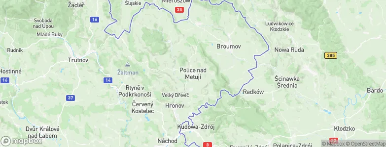 Police nad Metují, Czechia Map