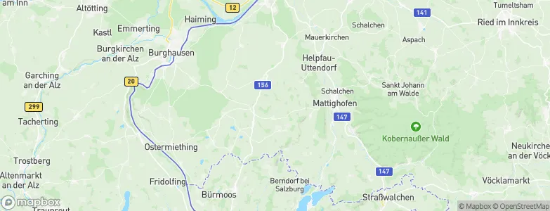 Politischer Bezirk Braunau am Inn, Austria Map