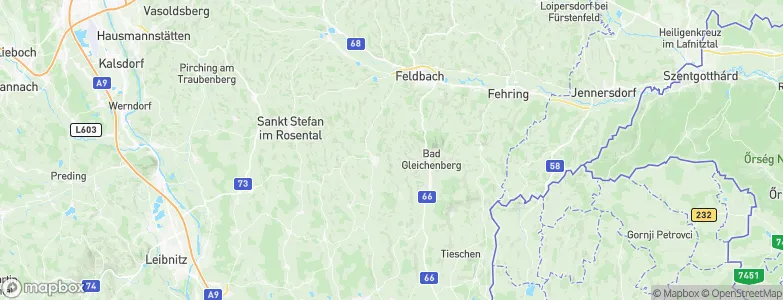 Politischer Bezirk Feldbach, Austria Map