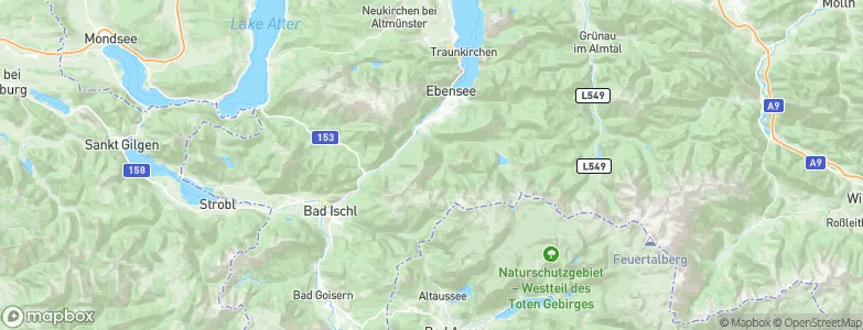 Politischer Bezirk Gmunden, Austria Map