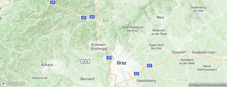Politischer Bezirk Graz-Umgebung, Austria Map
