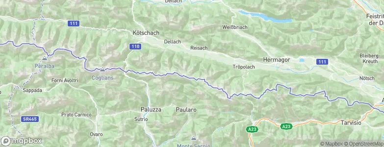Politischer Bezirk Hermagor, Austria Map