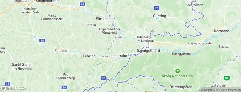 Politischer Bezirk Jennersdorf, Austria Map