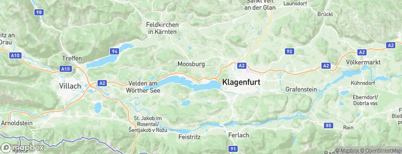 Politischer Bezirk Klagenfurt Land, Austria Map