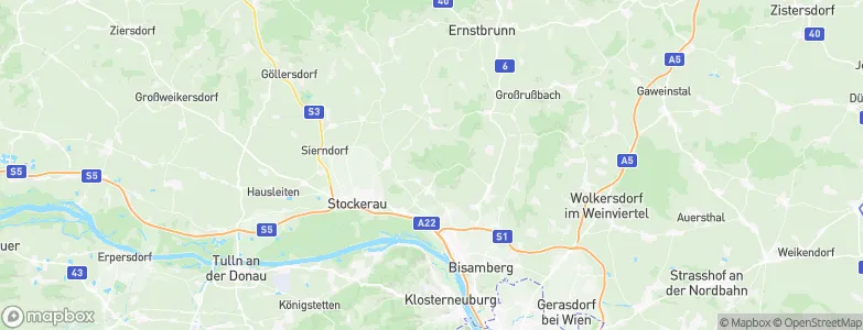 Politischer Bezirk Korneuburg, Austria Map