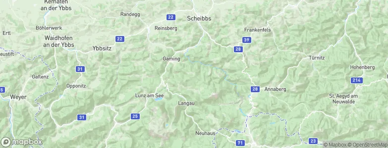 Politischer Bezirk Scheibbs, Austria Map