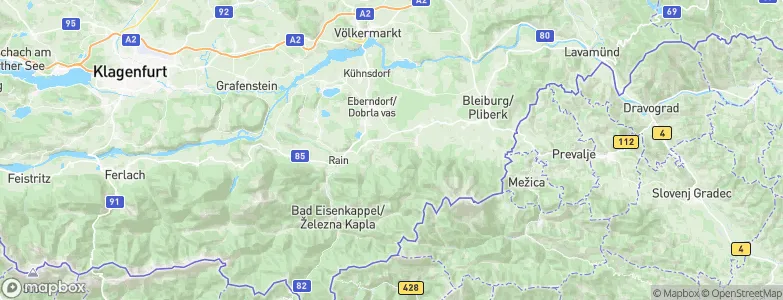 Politischer Bezirk Völkermarkt, Austria Map
