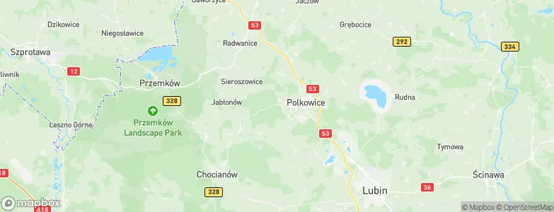 Polkowice County, Poland Map