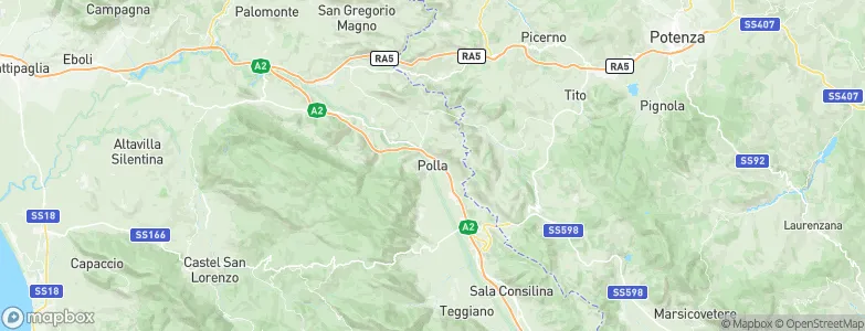 Polla, Italy Map